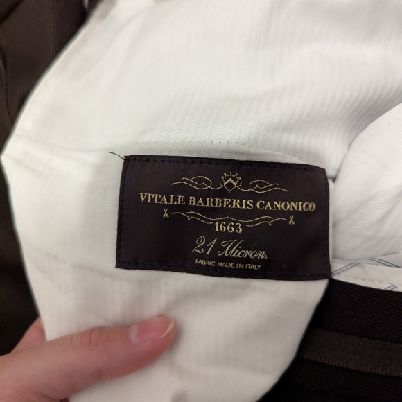 SuitSupply Vigo Wool Dark Brown Trousers - Size 30 to 34 - Picture 5 of 5